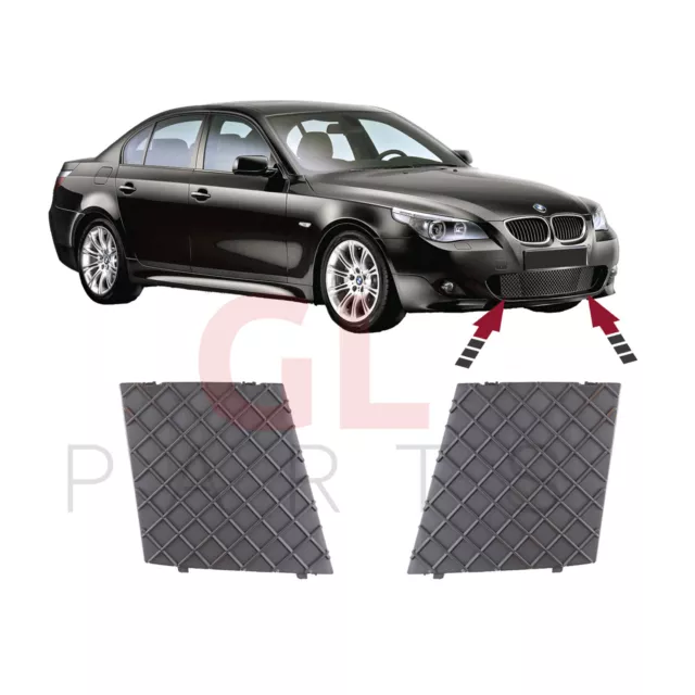 NEU FÜR BMW E60 E61 M-SPORT GITTER BLENDE VORNE STOSSSTANGE Pair LINKS RECHTS