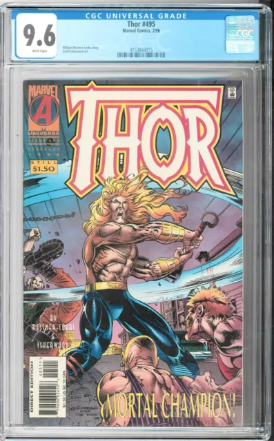 Thor # 495 1996 Gradato Cgc 9.6 Marvel Comics USA