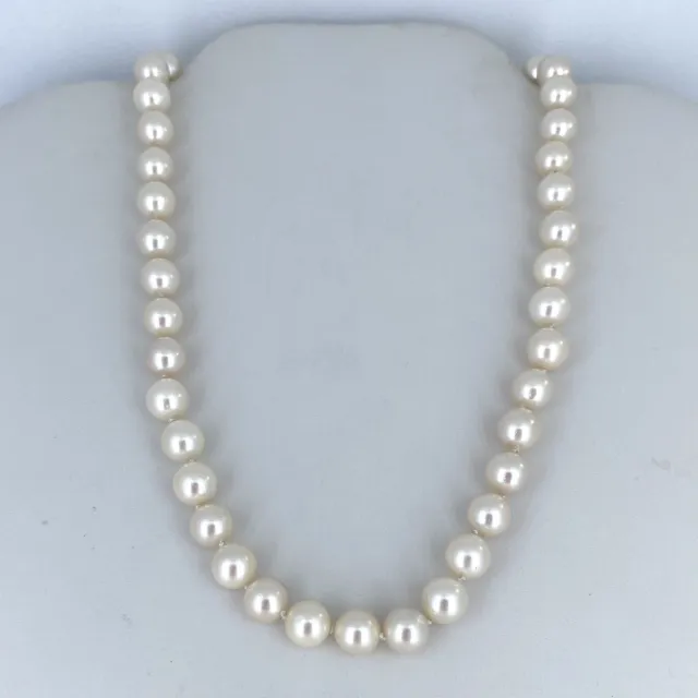 14K Yellow Gold 8mm Pearl Necklace - 16"