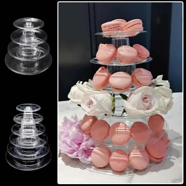 Estante de exhibición de pasteles redondo de macarrones de torre 4/6 niveles para boda fiesta'