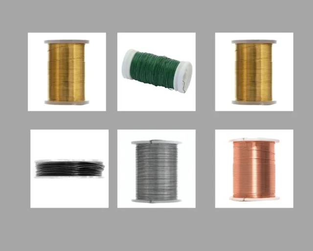 Craft Wire - Gold Silver Green Black - Jewellery Floristry Beading Crafting