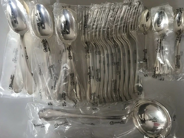 POMPADOUR LOUIS XV CHRISTOFLE Dinner SET Forks Spoons Ladle Silver plated NEW