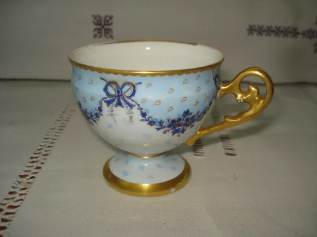 Tasse En Porcelaine De Paris Decor Guirlande Fleurs