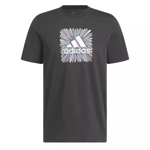 T-shirt da uomo Adidas Noir collo Crew cotone manica corta nera casual S-XL