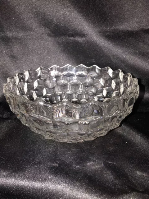 Fostoria American Clear Glass Large Serving Bowl 8.5” x 3.75”