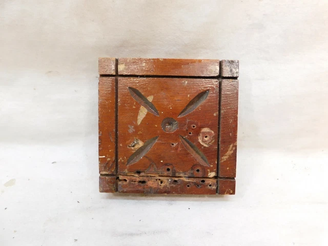 1800's Antique ROSETTE Door Trim PLINTH Block Molding EASTLAKE Style ORNATE