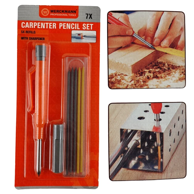 10 Stück Zimmermannsbleistifte HB – 240 Mm Länge, Ovale Form, Für Handwerker & Bastler