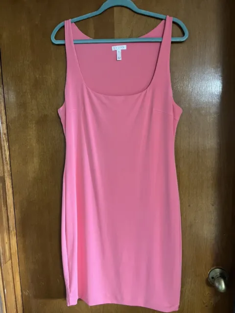 Leith Salmon Pink Casual Tank Knee Length Dress Womens Size XL