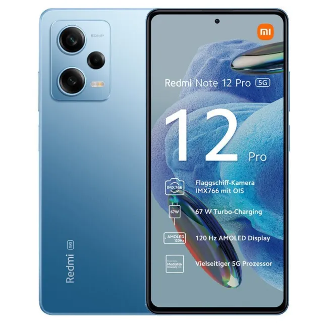 Xiaomi Redmi Note 12 Pro - 128GB -Blau (Ohne Simlock) 2 Jahre Garantie