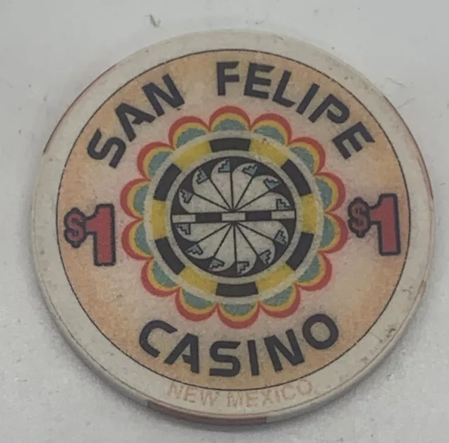 1.00 Chip from the San Felipe Casino in San Felipe New Mexico