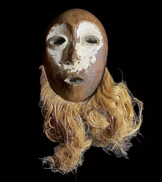 African Vintage African Tribal Mask For African Wall Art Mask Lega Mask-8705