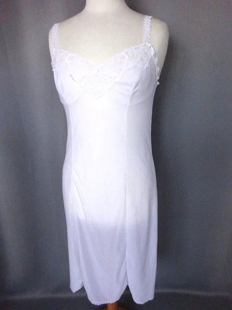 Combinaison / Fond De Robe Vintage Dentelle – Taille 46 – Bleu Turquoise – Occasion