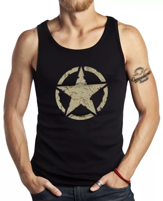 GASOLINE BANDIT Biker Tank Top US-Army Star Muskelshirt Bike Shirt S - 2XL