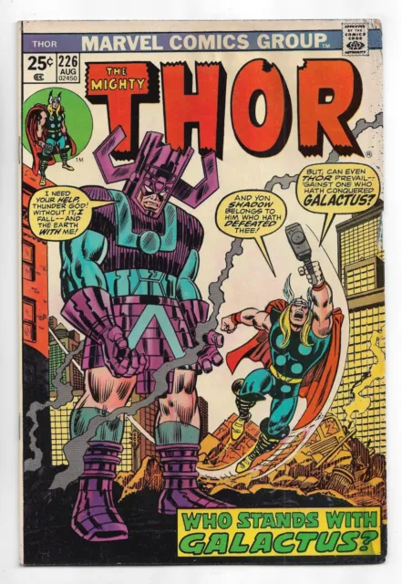 Thor #226 Marvel Comics 1974 John Buscema art / Galactus / 2nd Firelord