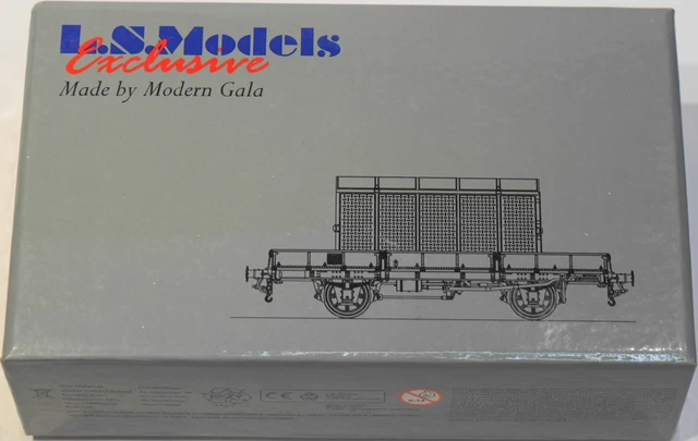 Wagon Plat Court LS Models OCEM 19 – Avec 2 Conteneurs Gris Moyen (Ref 30264) NEUF