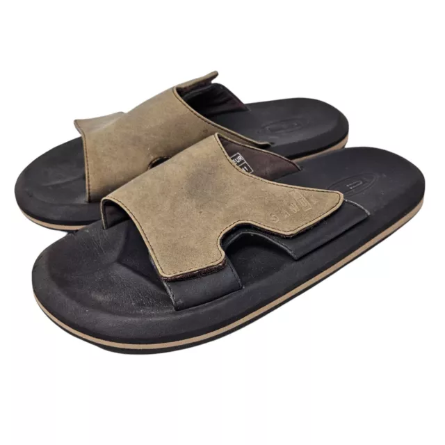 SANUK TRANSIT TAN Slide Sandals Comfort Easy Men’s Size 8 $22.95 - PicClick