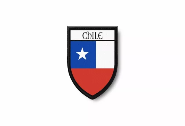 Patch ecusson termocollant bord brode drapeau imprime chili chilien