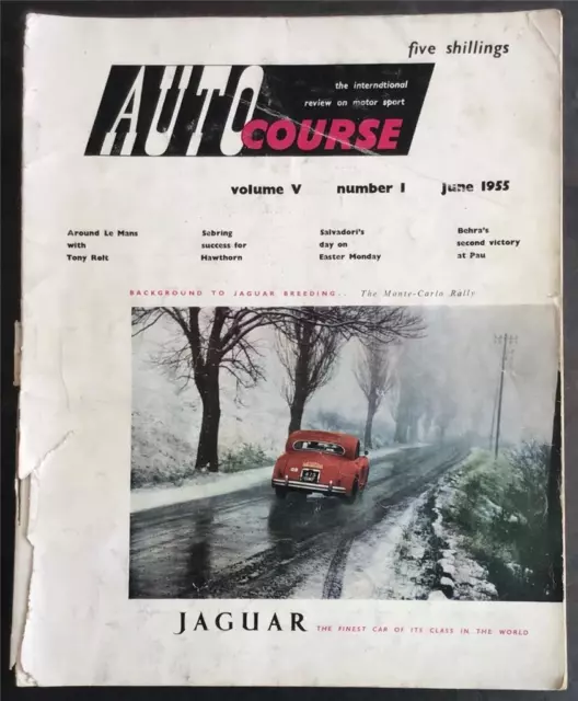 AUTO COURSE Magazine JUN 1955 Vol V No 1 Motor Racing Review LE MANS Jaguar+