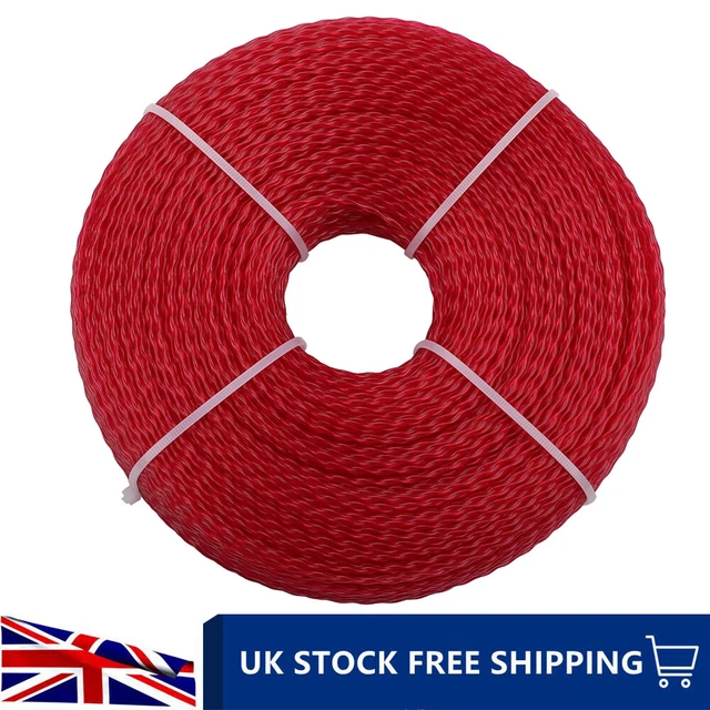 2.0MM X 15M STRONG STRIMMER LINE ELECTRIC CORD WIRE GARDEN GRASS