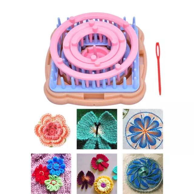 1PCS DIY Weaving Tool Knitting Machine Color Stitching Tool Flower Loom Kn-m-
