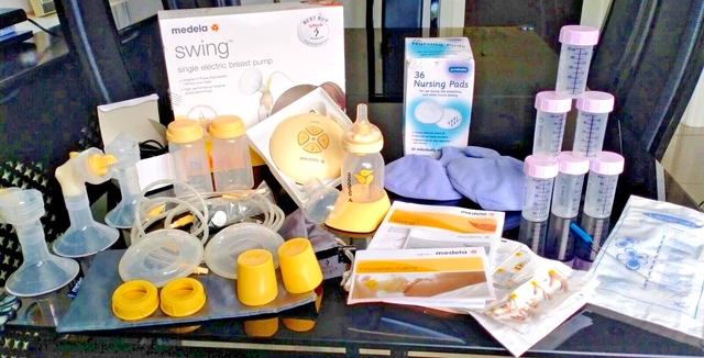 Medela swing single electric breast pump Bundle with Lansinoh Therapearl 3-in-1