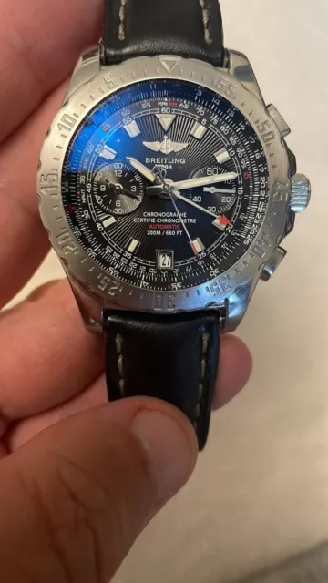 Nice breitling skyracer automatic chronograph men wrist watch ref A27362