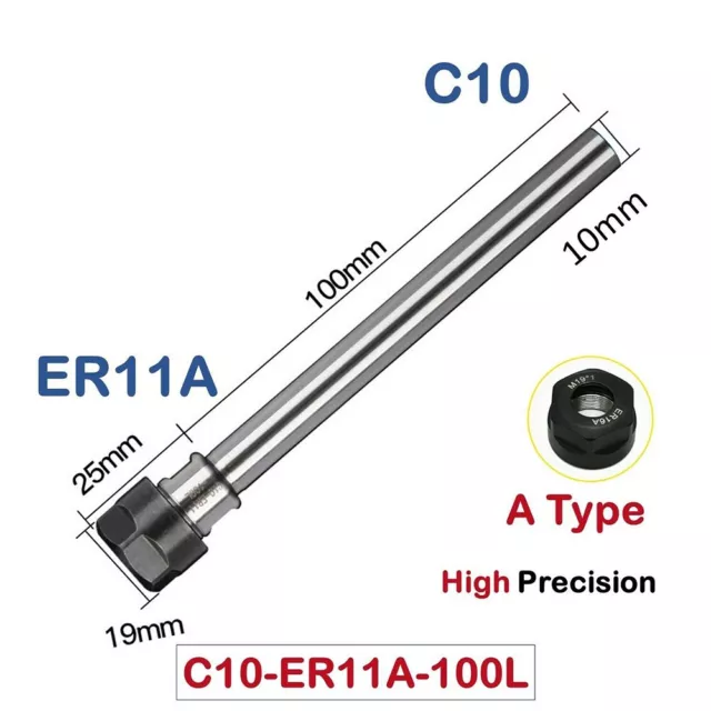 ER11A ER16A Straight Shank Extension Chuck for C81012162025mm ER8111620A