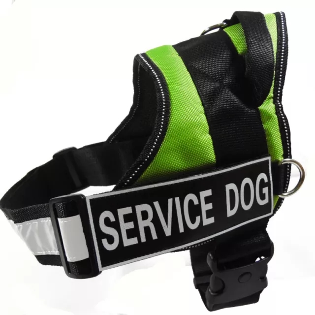 Reflective Training Service Dog Vest Harness Padded Removable Patches