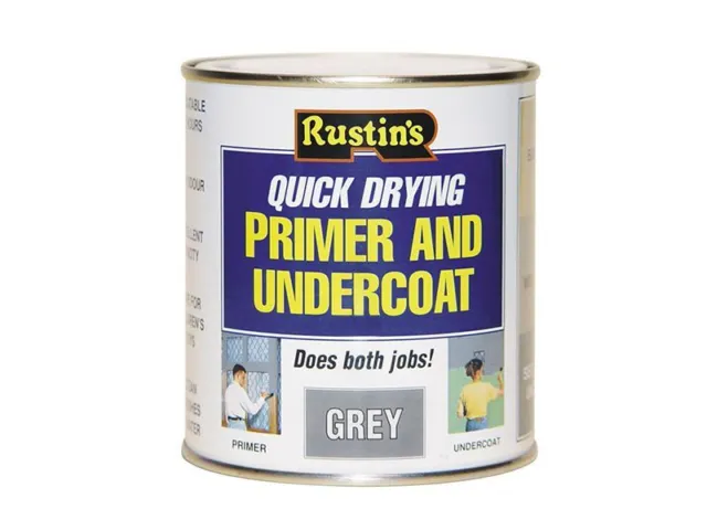 Rustins - Imprimación de secado rápido y capa inferior gris 250 ml