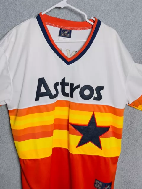 Houston Astros 1986 Mitchell & Ness Rainbow Throwback Sweater: XS Kate Upton