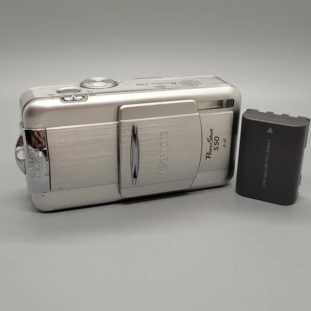 Canon PowerShot S50 5.0MP Compact Digital Camera Silver Tested