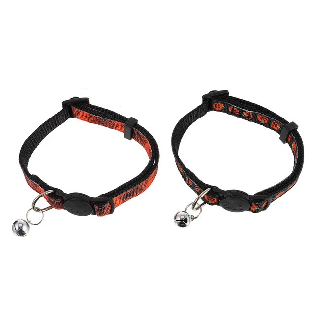 2 pz Sciarpa Halloween Collari Animali Nylon Ringraziamento Gatto Cane