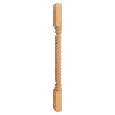 Split Rope Wood Post - 3-1/2" x 1-3/4" x 35-1/2"-   # P3SRW