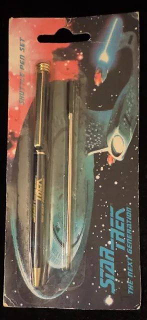 Star Trek Die nächste Generation Shuttle Stift Set 1995 dunkelblau