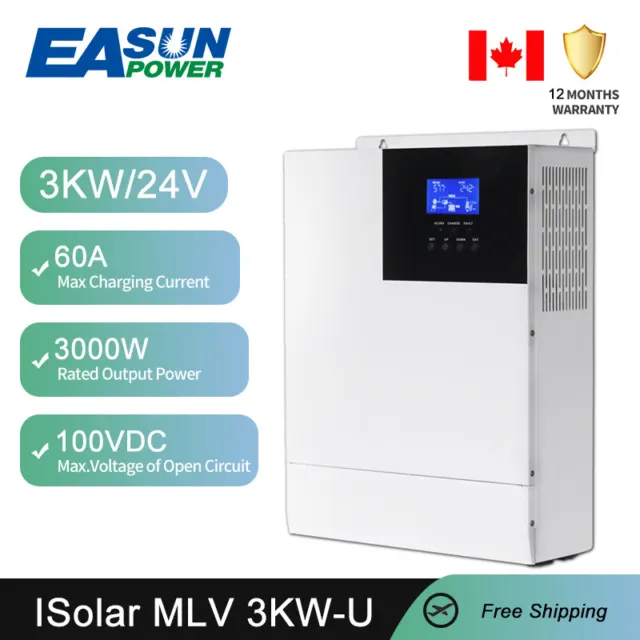 Easun 3KW 5KW 10KW Solar inverter Off Grid 24V/48V MPPT Charge Controller U 110V