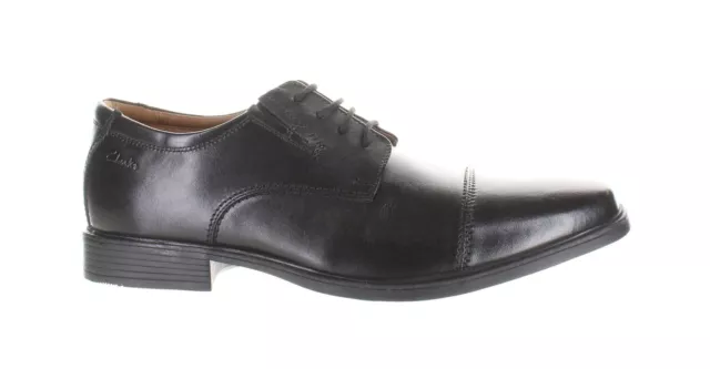 Clarks Mens Tilden Cap Black Oxford Dress Shoe Size 9.5 (2233840)