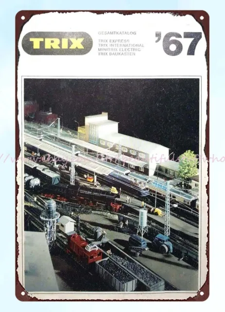 1967 Trix Minitrix Model Electric Train Railcar in Germany metal tin sign