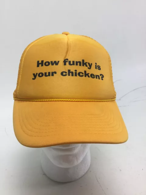 VINTAGE YELLOW TRUCKER Hat Jackson 5 - How funky is your chicken Fast ...