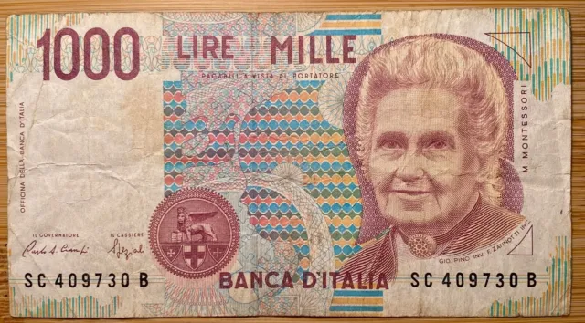 Italie Billet De 1000 Lires 1990  (Bill 167)