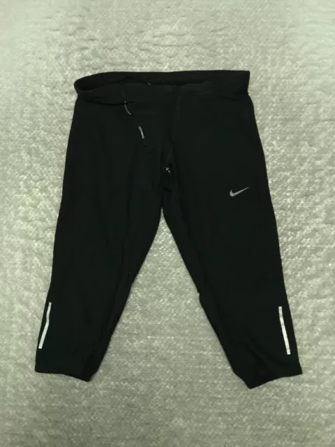 Nike Dri-fit Cropped Black Size S Basic Activewear Tights Womens Gym Training