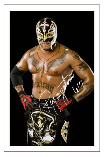 REY MYSTERIO Signed Autograph PHOTO Fan Gift Signature Print WWE WRESTLING