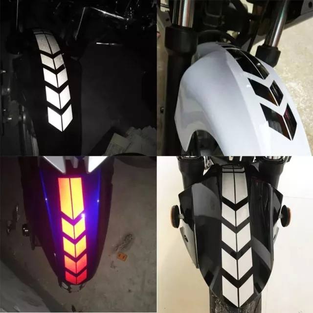 Motorcycle Scooter Bike Fender Decal Sticker Reflective Auto Racing Arrow Stripe