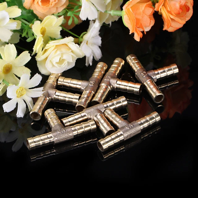 10 PCS 8mm T Forme Pagode Joint En Laiton Pagode PEX Trois Liens Ajustement