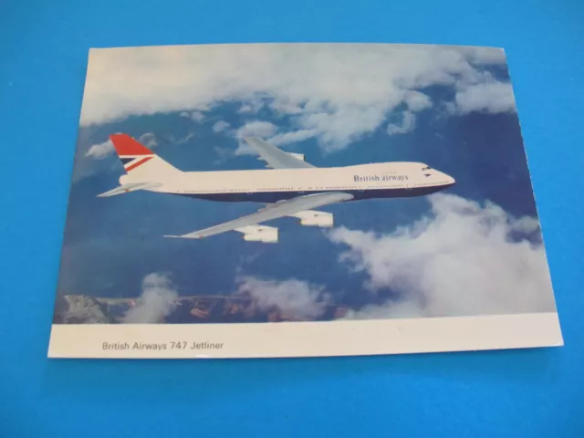 British Airways 747 Jetliner Airplane Postcard