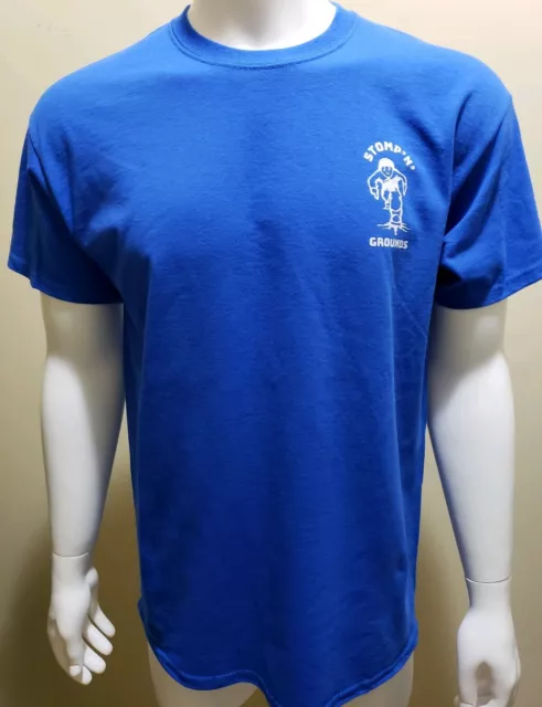 STOMP'N'GROUNDS New Designer Men T Shirts in Royal Blue US XL Reppin Queens