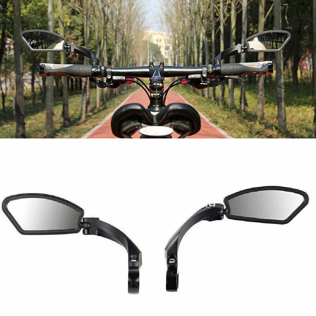 Bicycle Mirror Rear View Mirror Left eBike Holder e-Bike Clamp Handlebar 1/2pcs.