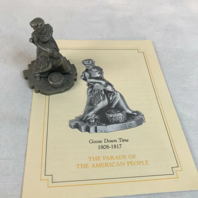 Saturday Evening Post Parade Of American People Pewter : "GOOSE DOWN TIME" 1982