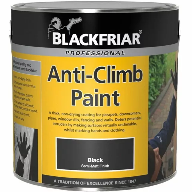 Blackfriar Anti-Climb Paint Black Anti-Vandal Intruder Security Coating