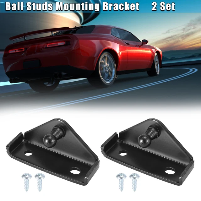 2 Set Black Car Ball Studs Mounting Brackets for Gas Struts Shocks 69x23x33mm