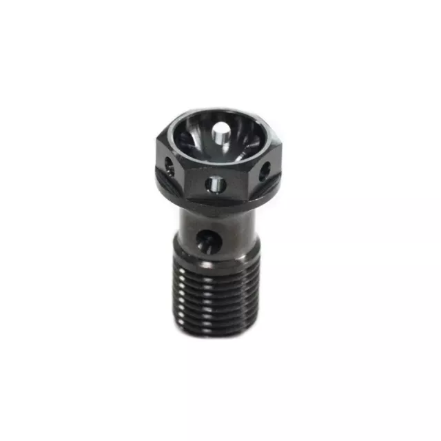 1x Single Black Titanium Banjo Bolt Screw M10x1.0 for Brembo Brake Calipers